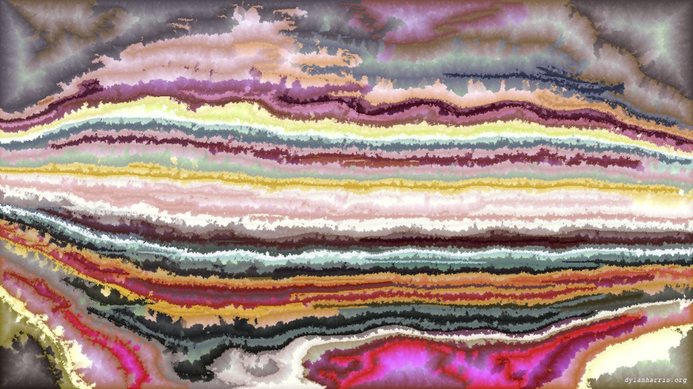 Image 'reflets &mdash; paint action sequence &mdash; source abstractions 1 3'.