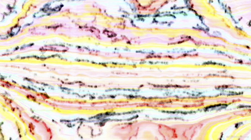 Image 'reflets &mdash; paint action sequence &mdash; source abstractions 1 6'.