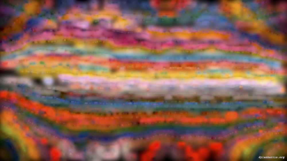 Image 'reflets &mdash; paint action sequence &mdash; source abstractions 1 7'.