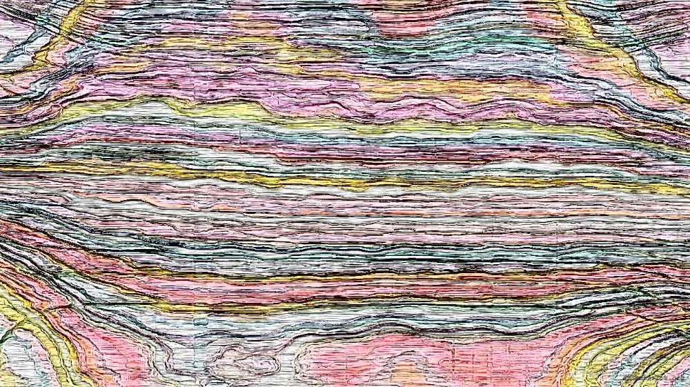 Image 'reflets &mdash; paint action sequence &mdash; src processing 3 4'.