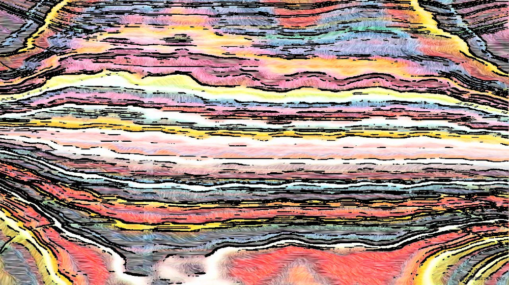 Image 'reflets &mdash; paint action sequence &mdash; stylised 1 2'.