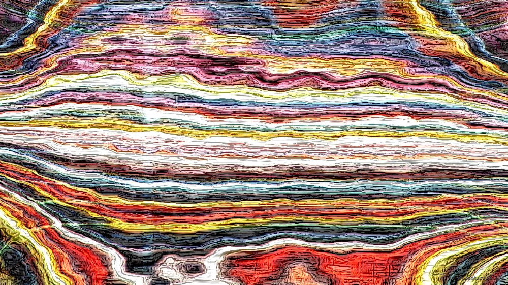 Image 'reflets &mdash; paint action sequence &mdash; stylised 2 3'.