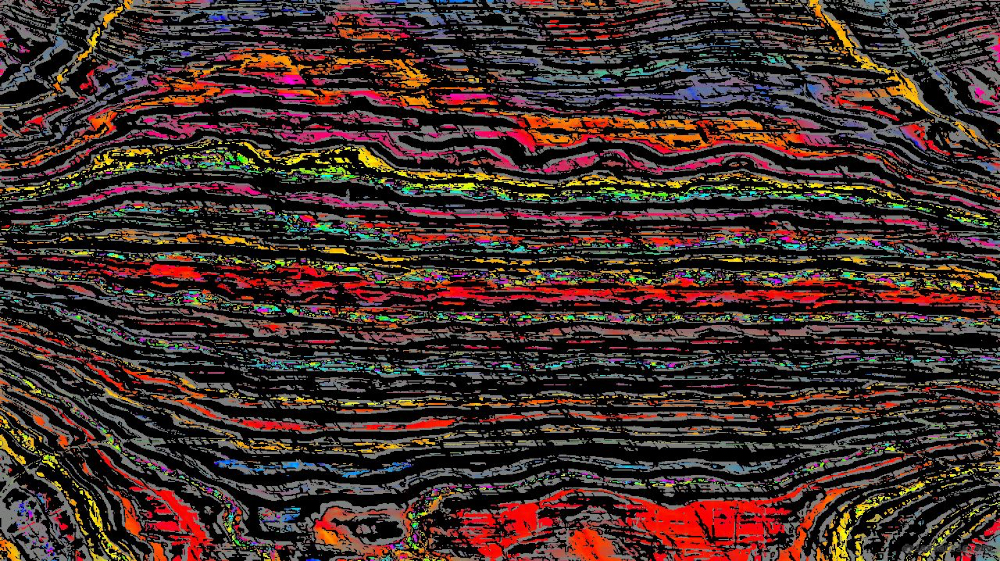 Image 'reflets &mdash; paint action sequence &mdash; stylised 2 4'.