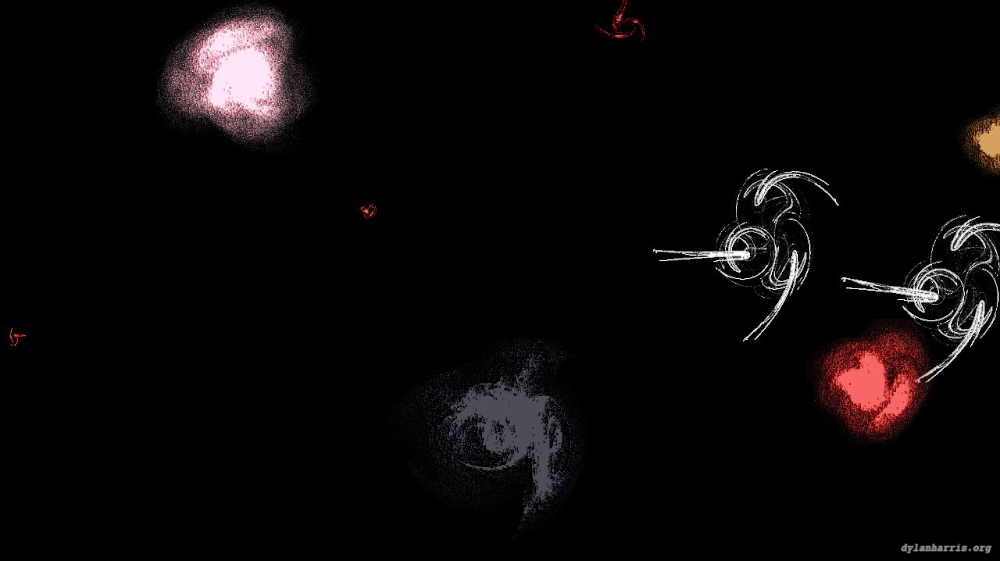 Image 'reflets &mdash; paint action sequence &mdash; time particle examples 3'.