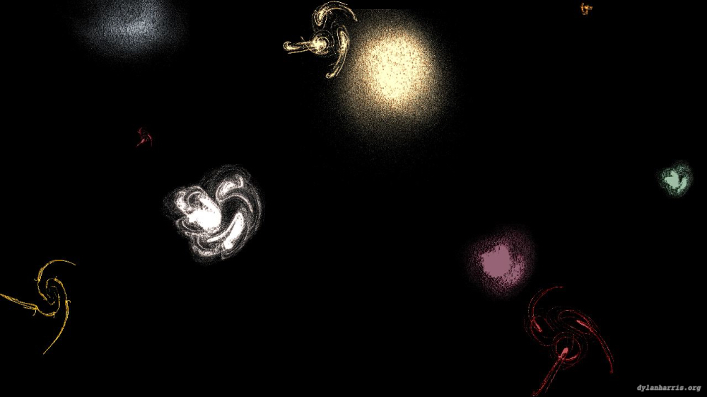 Image 'reflets &mdash; paint action sequence &mdash; time particle examples 5'.