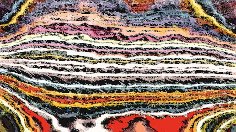 Image 'reflets &mdash; paint action sequence &mdash; tex synth effx 1 4'.