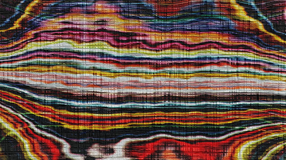 Image 'reflets &mdash; paint action sequence &mdash; textured surface simulations 1 2'.