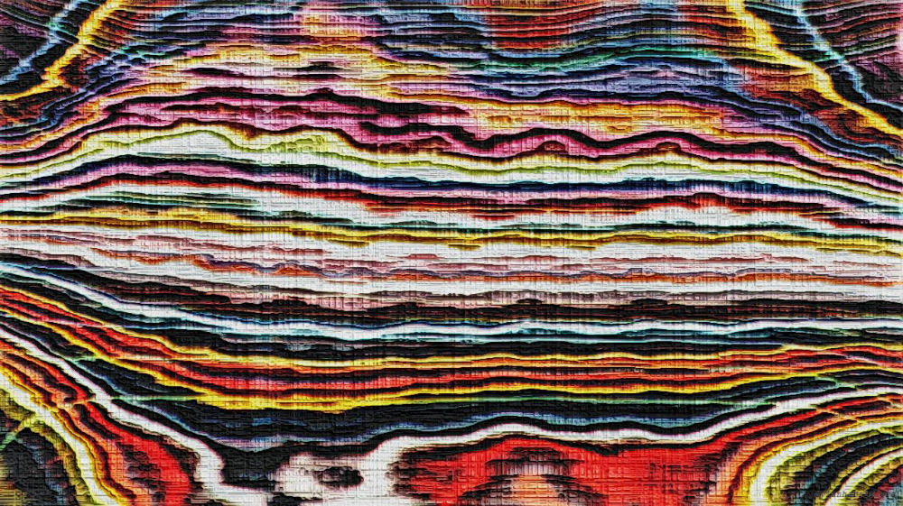 Image 'reflets &mdash; paint action sequence &mdash; textured surface simulations 1 3'.