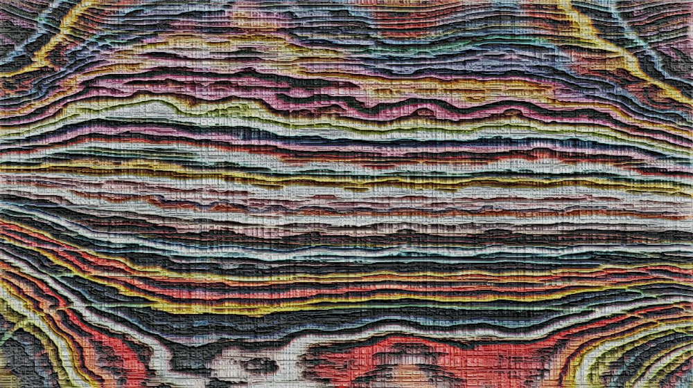 Image 'reflets &mdash; paint action sequence &mdash; textured surface simulations 1 4'.