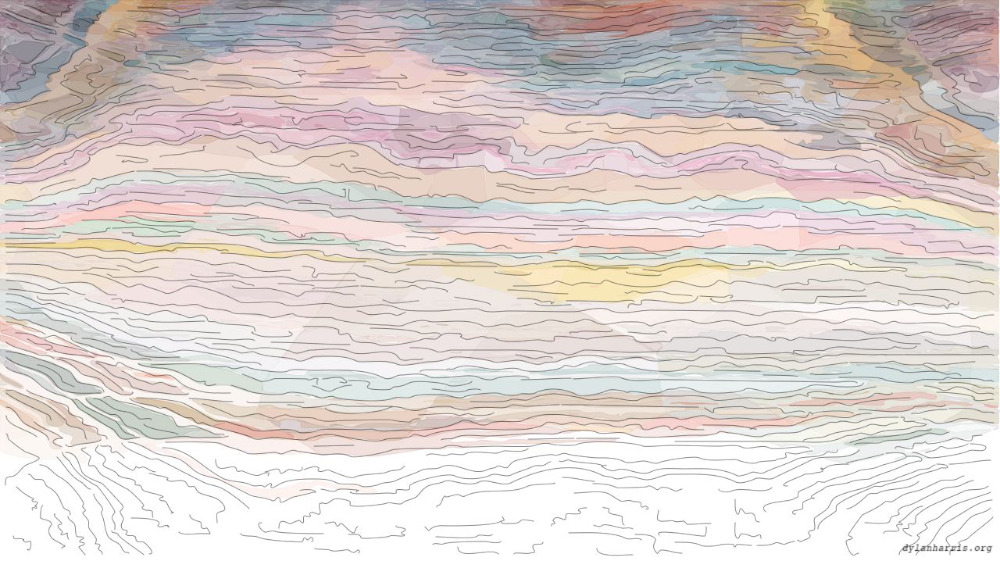 Image 'reflets &mdash; paint action sequence &mdash; vector colour 2'.