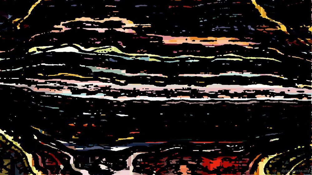 Image 'reflets &mdash; paint action sequence &mdash; vern pas 2 1 4'.