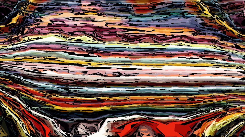 Image 'reflets &mdash; paint action sequence &mdash; vern pas 2 1 1'.