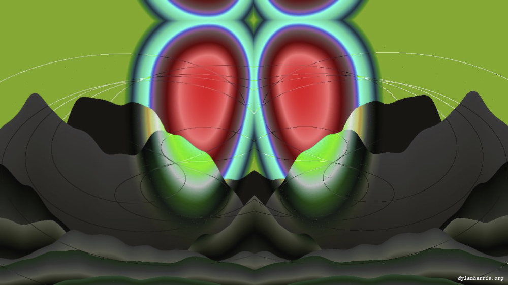 Image 'reflets &mdash; msg &mdash; abstract 1 vert mountains 4 2'.