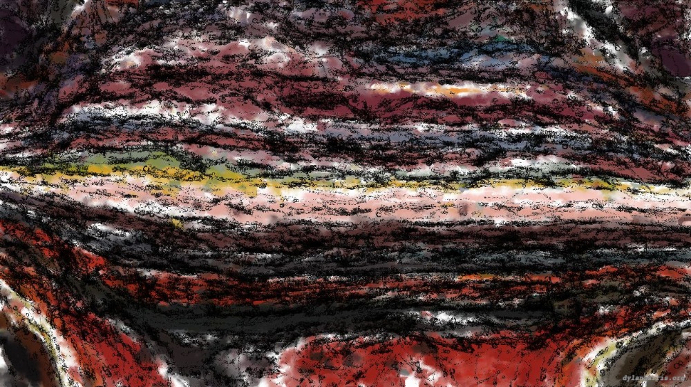 Image 'reflets &mdash; paint action sequence &mdash; watercolour styles 1 7'.