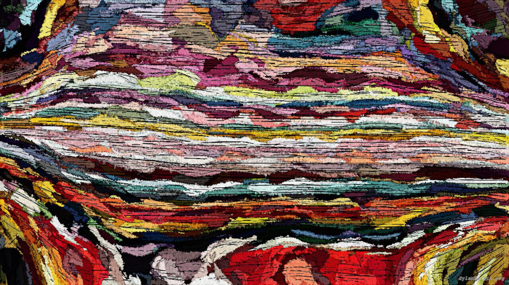 Image 'reflets &mdash; paint action sequence &mdash; watercolour styles 2 6'.