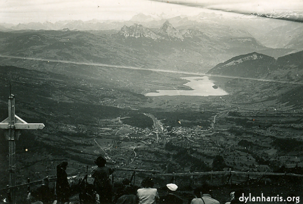 image: Rigi Summit, 5900 ft. View fro the Summit of Rigi, looking towards the S.E. shewing Goldau, Lowerzensee and the Alps.