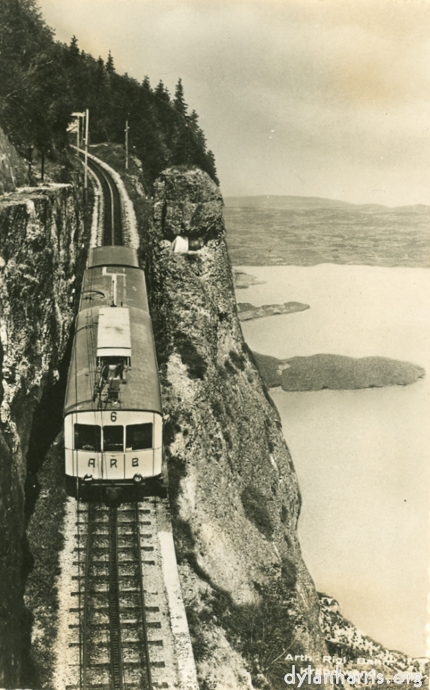 image: Postcard: Arth - Rigi Bahn. Kr&auml;belwang [[ On its way to Vitznau. ]]