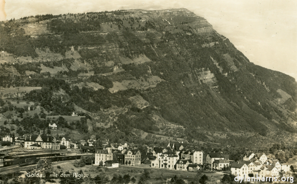 image: Postcard: Goldau mit dem Rigi. 5164 [[ Goldau and Rigi. ]]