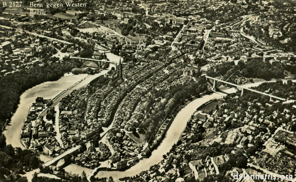 image: Postcard [[ Bern, looking West. ]]