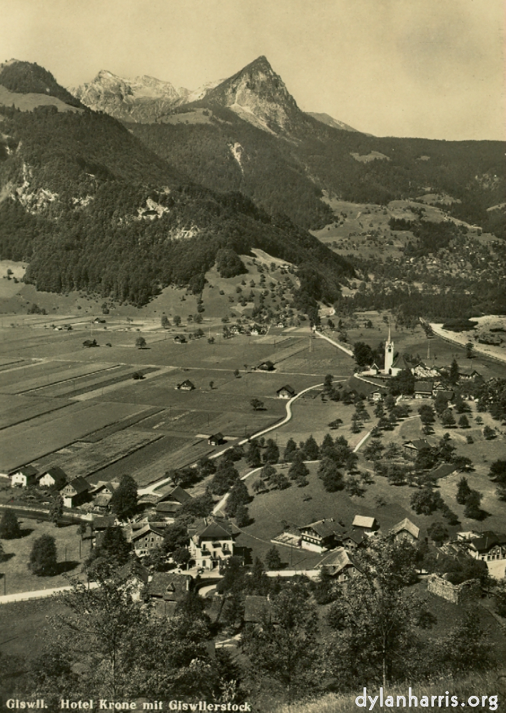image: Postcard [[ Hotel Krone, Giswil. ]]