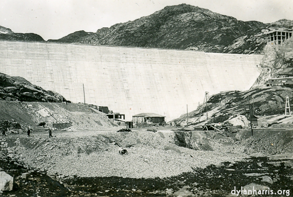 image: Lucendro Storage Lake, 6900ft, St. Gotthard Pass. Capacity 25 million tons of water. Used for generation in wintertime.
