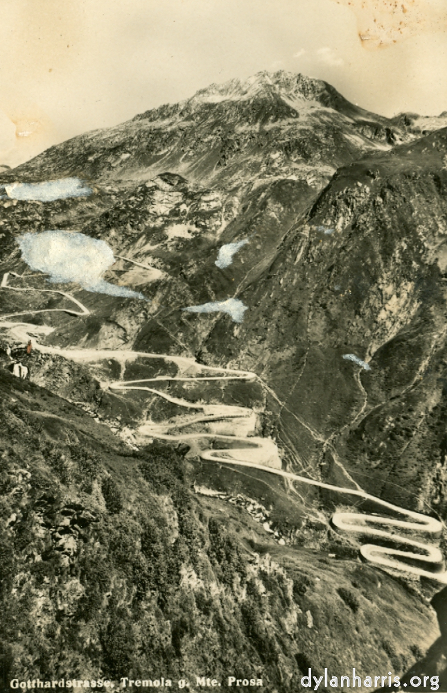 image: Postcard: Gotthardstrasse, Tremola g. Mte Prosa [[ Motra Prosa in the background. ]]