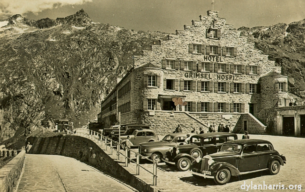 image: Postcard [[ The Grimsell Hospice 6450ft and the Finsteraarhorn 14,000ft. ]]