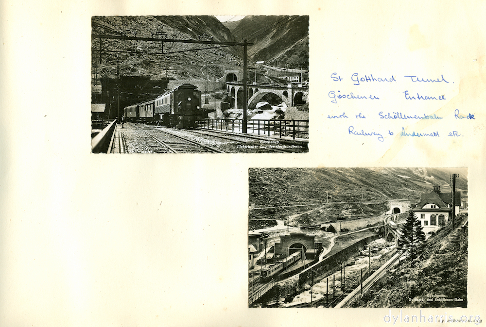 image: St. Gotthard Tunnel G&ouml;schenen Entrance with the Sch&ouml;llenenbahn Rack Railway to Andermatt etc.