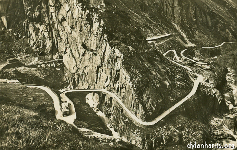 image: Postcard [[ The &ldquo;Devil&rsquo;s Bridge&rdquo; and Sch&ouml;llenenbahn between G&ouml;schenen and Andermatt. ]]
